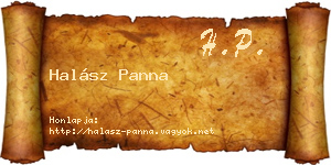 Halász Panna névjegykártya